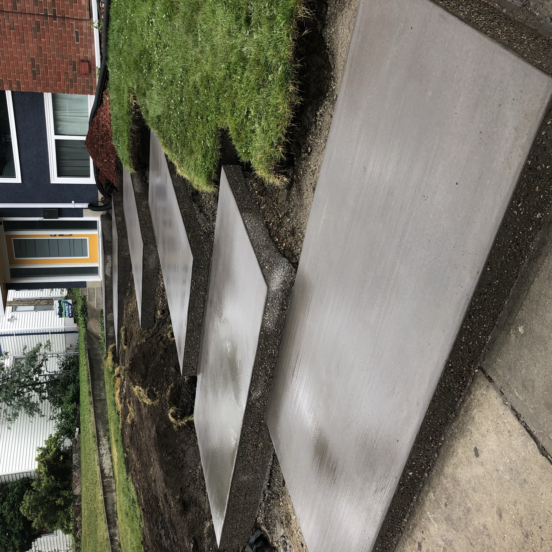 Sidewalk Slabs with Exposed Faces