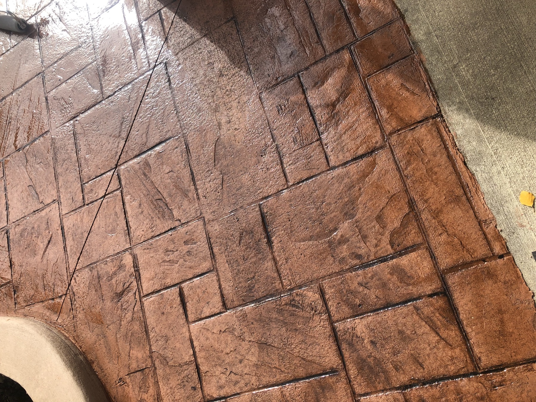 Terracotta Ashlar Stamped Sidewalk