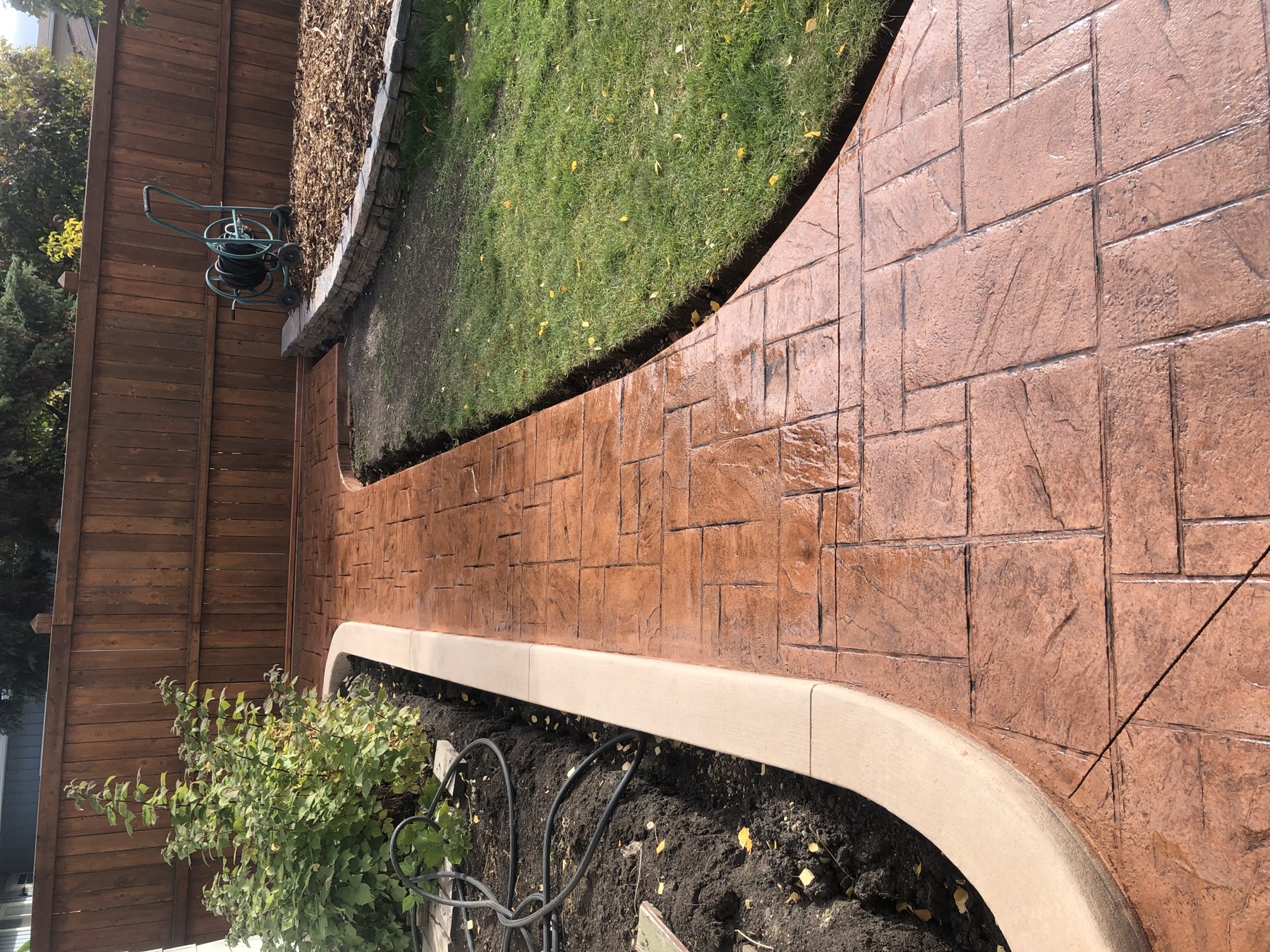 Terracotta Ashlar Stamped Sidewalk