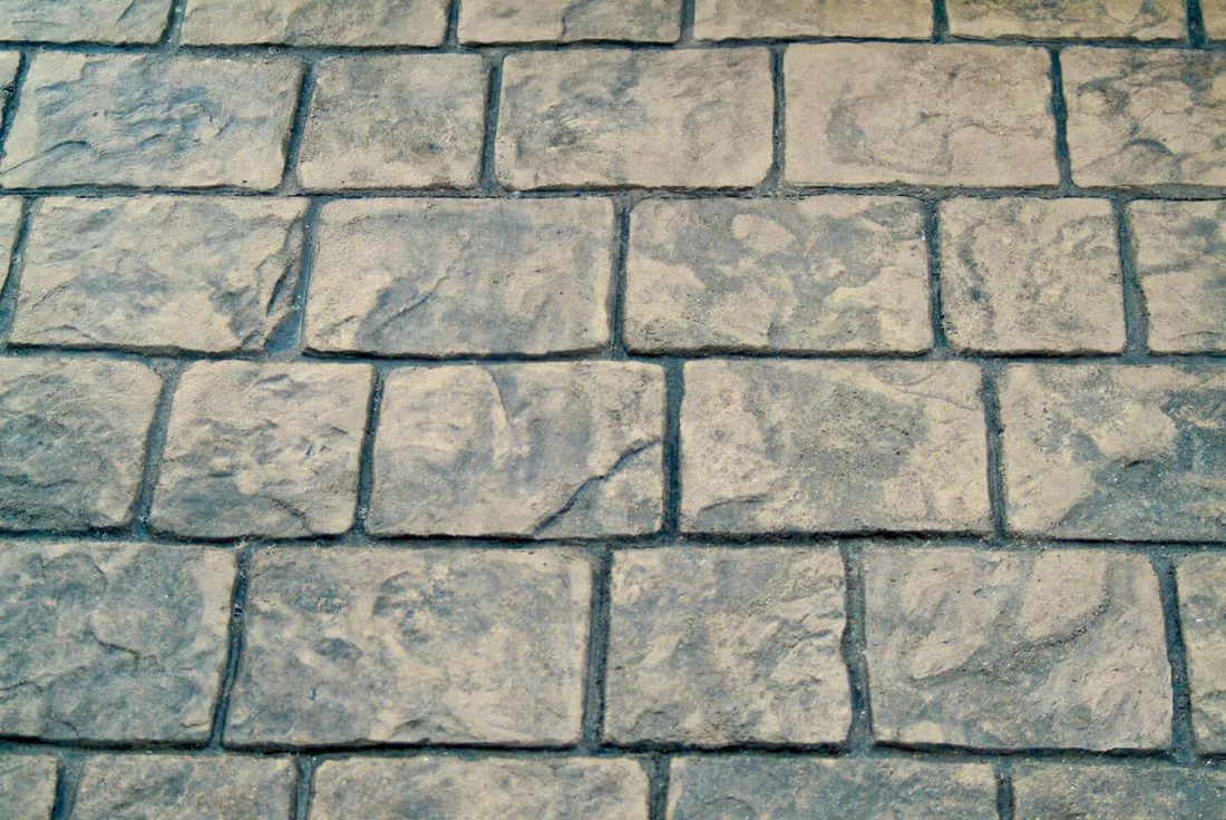Cobblestone stamped concrete pattern