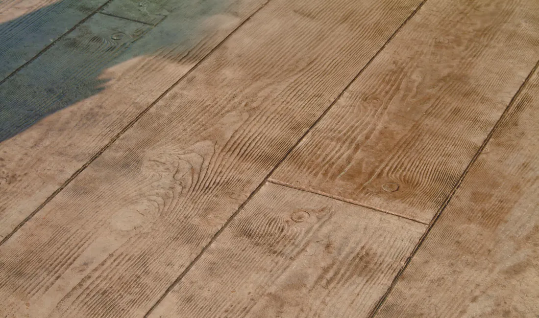 12″ Wood Plank stamped concrete pattern